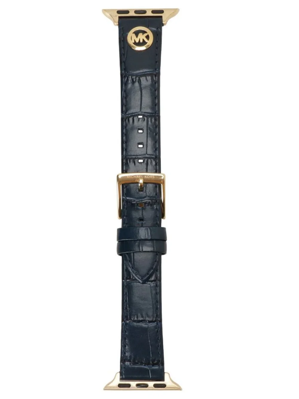 Michael Kors Women's Croc Black Leather Band Strap for Apple Watch, 38/40/41 mm